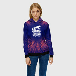 Толстовка-худи женская Tokyo Ghoul red energy, цвет: 3D-черный — фото 2