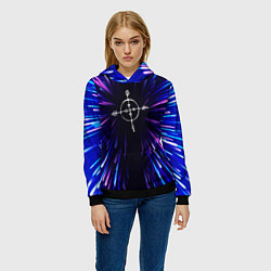 Толстовка-худи женская Megadeth neon energy, цвет: 3D-черный — фото 2
