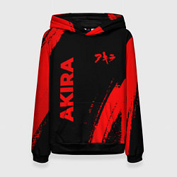 Толстовка-худи женская Akira - red gradient вертикально, цвет: 3D-черный