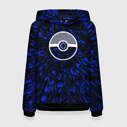 Толстовка-худи женская Pokemon blue energy, цвет: 3D-черный
