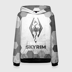 Толстовка-худи женская Skyrim - white gradient, цвет: 3D-черный