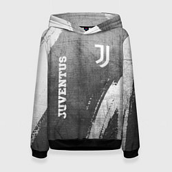 Толстовка-худи женская Juventus - grey gradient вертикально, цвет: 3D-черный