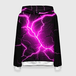 Толстовка-худи женская The color is pink and black, цвет: 3D-белый