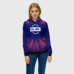 Толстовка-худи женская Blackpink red energy, цвет: 3D-черный — фото 2