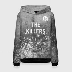 Толстовка-худи женская The Killers - grey gradient посередине, цвет: 3D-черный