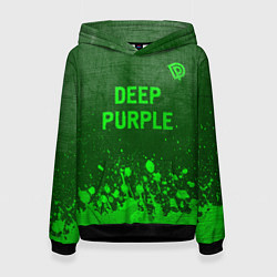 Толстовка-худи женская Deep Purple - green gradient посередине, цвет: 3D-черный