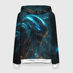 Толстовка-худи женская Alien space, цвет: 3D-белый