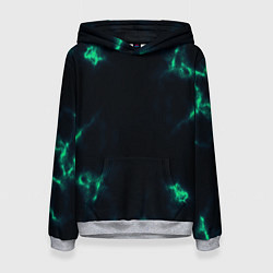 Толстовка-худи женская The color is turquoise, цвет: 3D-меланж