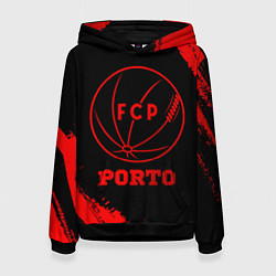 Толстовка-худи женская Porto - red gradient, цвет: 3D-черный