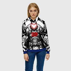 Толстовка-худи женская Doom dark ages doom guy, цвет: 3D-синий — фото 2