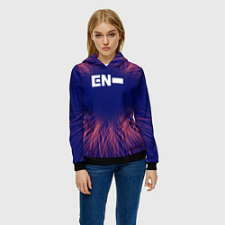 Толстовка-худи женская Enhypen red energy, цвет: 3D-черный — фото 2
