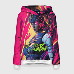 Толстовка-худи женская Fragpunk serket, цвет: 3D-белый