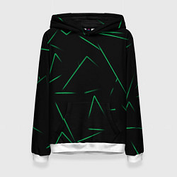 Толстовка-худи женская Color light green line, цвет: 3D-белый