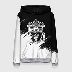 Толстовка-худи женская Liverpool краски белые, цвет: 3D-меланж