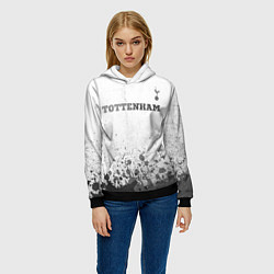 Толстовка-худи женская Tottenham - white gradient посередине, цвет: 3D-черный — фото 2