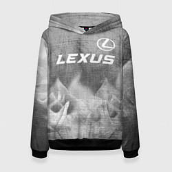 Толстовка-худи женская Lexus - grey gradient посередине, цвет: 3D-черный