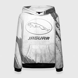 Толстовка-худи женская Jaguar - white gradient, цвет: 3D-черный