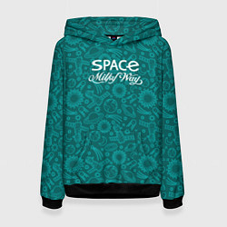 Толстовка-худи женская Наш Млечный путь, цвет: 3D-черный