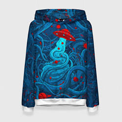 Толстовка-худи женская Контакт с хаосом, цвет: 3D-белый