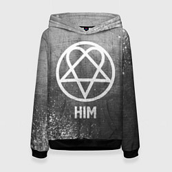 Толстовка-худи женская HIM - grey gradient, цвет: 3D-черный