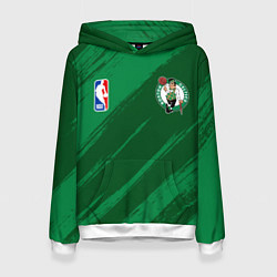 Толстовка-худи женская Boston Celtics NBA basketball, цвет: 3D-белый