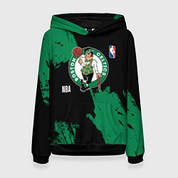 Толстовка-худи женская Бостон Селтикс баскетбольный клуб, цвет: 3D-черный