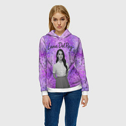 Толстовка-худи женская Lana Del Rey в черно-белом, цвет: 3D-белый — фото 2