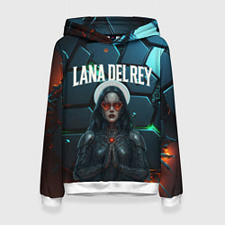 Толстовка-худи женская Lana Del Rey в стиле киберпанка, цвет: 3D-белый