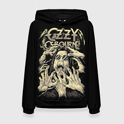 Толстовка-худи женская Ozzy Osbourne - head and hands, цвет: 3D-черный
