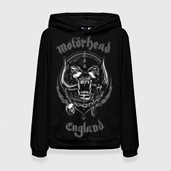 Толстовка-худи женская Motorhead логотип, цвет: 3D-черный