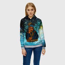 Толстовка-худи женская XXXTentacion think about it, цвет: 3D-меланж — фото 2