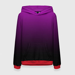 Толстовка-худи женская Purple gradient, цвет: 3D-красный