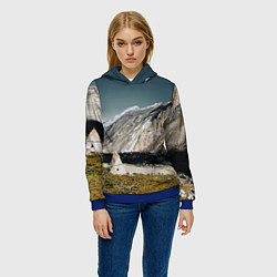 Толстовка-худи женская Фардык-Кешене, цвет: 3D-синий — фото 2