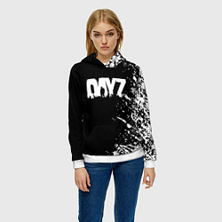 Толстовка-худи женская Dayz брызги красок, цвет: 3D-белый — фото 2