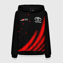 Толстовка-худи женская Toyota GR Gazoo Racing, цвет: 3D-черный