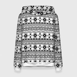 Толстовка-худи женская Геометрический узор, цвет: 3D-белый