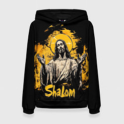 Толстовка-худи женская Jesus shalom, цвет: 3D-черный