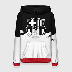 Толстовка-худи женская Барселона облака краски, цвет: 3D-красный