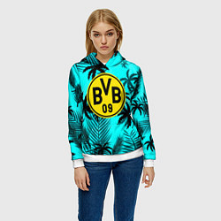 Толстовка-худи женская Borussia неоновые тропики гта, цвет: 3D-белый — фото 2