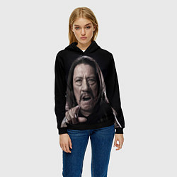 Толстовка-худи женская Danny Trejo, цвет: 3D-черный — фото 2
