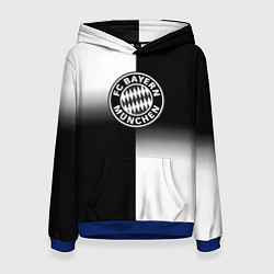 Толстовка-худи женская Бавария Мюнхен геометрия градиент, цвет: 3D-синий