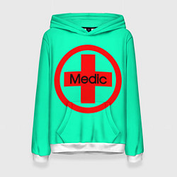 Толстовка-худи женская Medic, цвет: 3D-белый