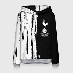 Толстовка-худи женская Tottenham Hotspur белые краски, цвет: 3D-меланж