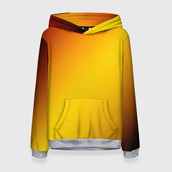 Толстовка-худи женская Color yellow red gradient, цвет: 3D-меланж