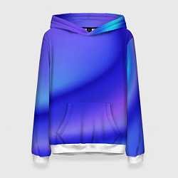 Толстовка-худи женская The color is multicolored, цвет: 3D-белый