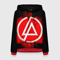 Толстовка-худи женская Linkin Park: Red style, цвет: 3D-красный