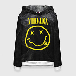 Толстовка-худи женская Nirvana Smoke, цвет: 3D-белый