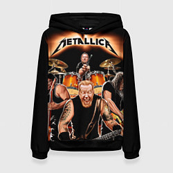 Толстовка-худи женская Metallica Band, цвет: 3D-черный