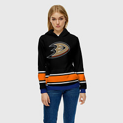 Толстовка-худи женская Anaheim Ducks Selanne, цвет: 3D-синий — фото 2