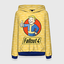 Толстовка-худи женская Fallout 4: Pip-Boy, цвет: 3D-синий